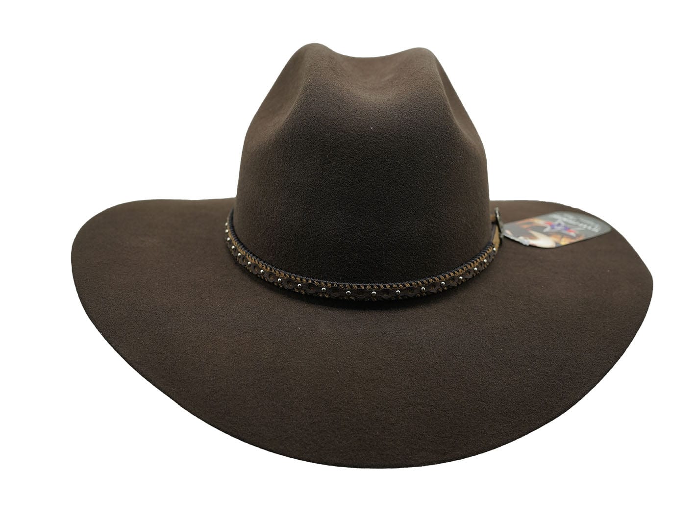 Texas Country Western Felt Cowboy Hat Brown 6 5/8 / Brown